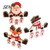 Indoor Christmas Decor Accessories Wooden Tabletop Decor, 2D Flat Hanging Shelf Sitters with JOY Ornaments, Reusable Holiday Ornaments Rustic