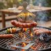 Edelstahl BBQ Wursthalter Neuheit Party Camping Geschenke Lustiger Wurstbräter Wiederverwendbarer Hot Dog Grill für Outdoor Camping