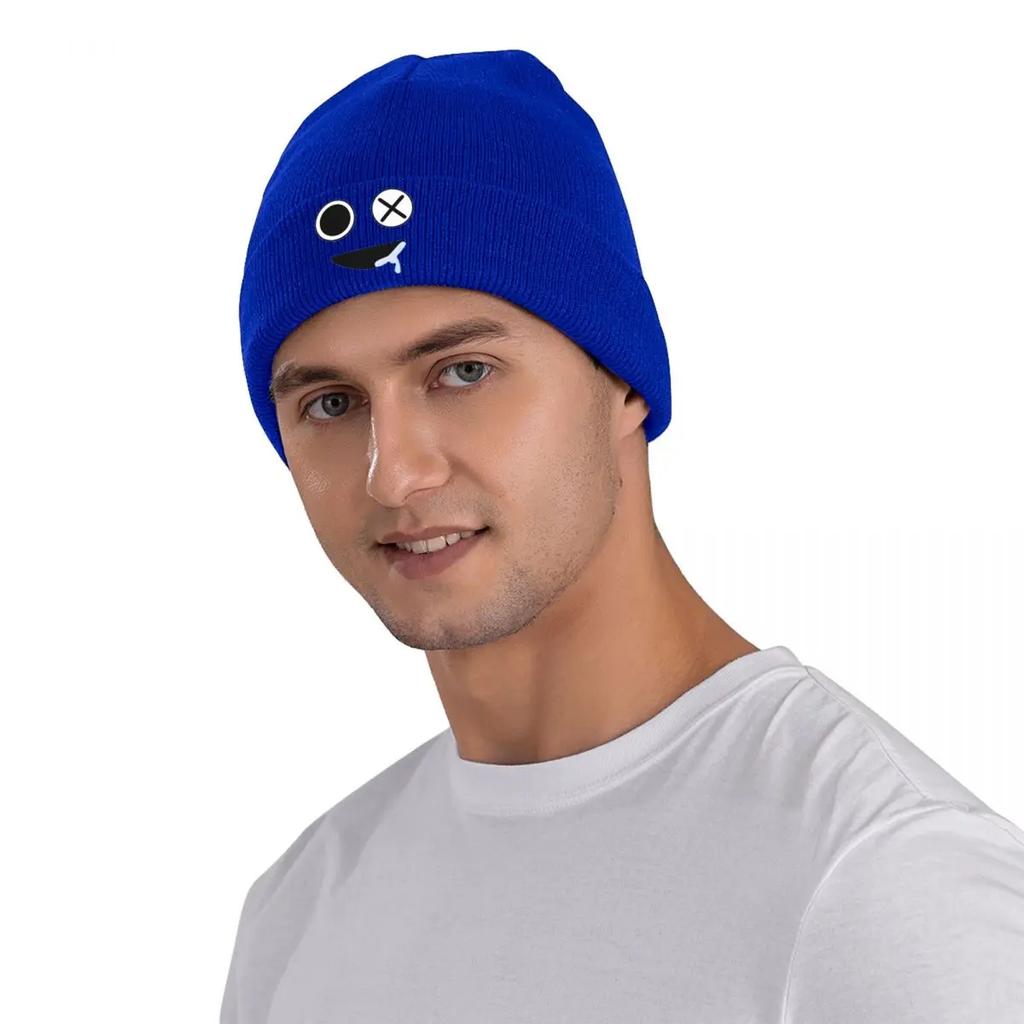 Rainbows Friend Blue Face Hat Autumn Winter Beanies Warm Cartoon Game Cap Men Women Acrylic Knitted Caps