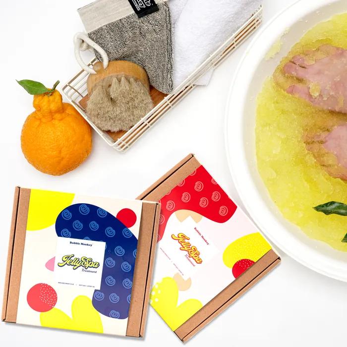 

Bubble Monkey Foot Bath Jelly Spa Treatment 2 Kinds Gift Set 100g X 3