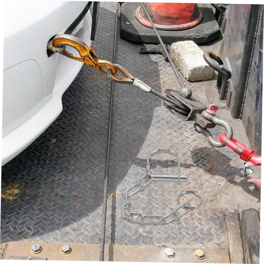 SOESFOUFU Trailer Pin Shaft Lock Pin Trailer Pin with Chain Trailer Brake Cable Heavy