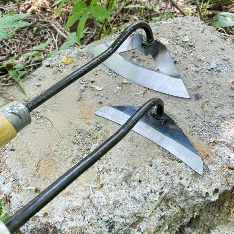 Azada de Acero al Carbono de Alta Resistencia Hoja Afilada Mango Duradero Para Hogar Granja Deshierbe Excavación Plantación Macizos de Flores