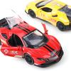 (bagged)1:36 Alloy Car Model Simulation SF90 Racing Car Vehicle Pull Back Car Ornaments Collection Toys For Boy Children