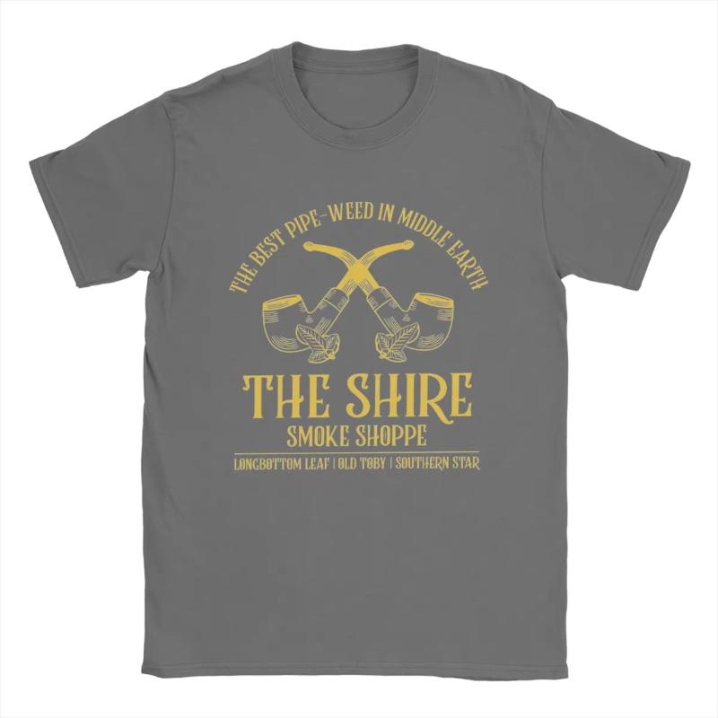 Unisexs TShirt The Shire Smoke Shoppes LLords Of The RRings Cool Cotton Tees Short Sleeve T Shirts Crewneck Clothes Plus Size