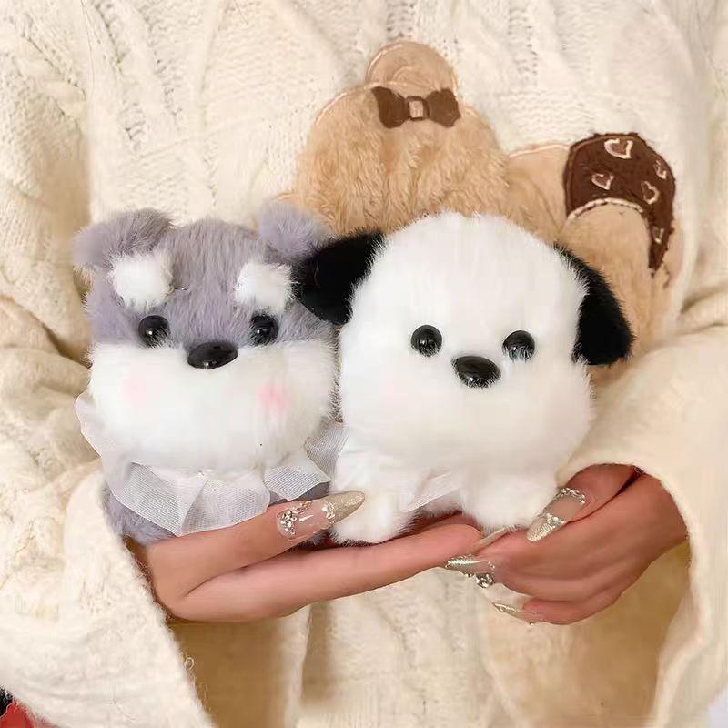 Uroczy Różowy Mały Szczeniak Biddy Bear Brelok Wisiorek Kreatywna Pluszowa Lalka Szczeniak Para Dekoracja Wisząca na Tornistrze