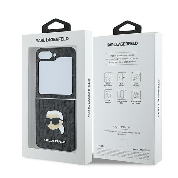 Karl Lagerfeld Klhczf6Pgkskihk Z Flip6 F741Czarny/Black Saffiano Monogram