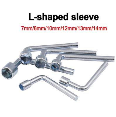 Llave de vaso hexagonal en L para tuercas y tornillos Herramienta de mantenimiento 7mm 8mm 10mm 12mm 13mm 14mm Llave