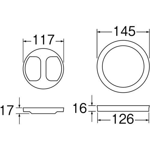 SANEI Sink Drain Plug Lid Set for SANEI Drain Plugs, 145mm, PH63A-9S, Black