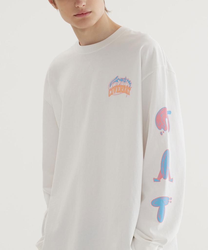 COVERNAT Wave Graphic Long Sleeve White