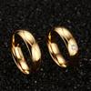 Vnox Hot Wedding Bands Rings For Women Men Gold-Color Stainless Steel Engagement Ring Jewelry