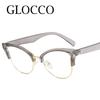 New Cat Eye Half Frame Anti Blue Light Reading Glasses Women Fashion Luxury Brand Ladies Flexible Optical Eyewear