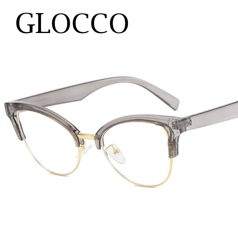 New Cat Eye Half Frame Anti Blue Light Reading Glasses Women Fashion Luxury Brand Ladies Flexible Optical Eyewear