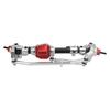 RC Front Axle Assembly Aluminum Stainless Steel Front Portal Axle Assembly with 27T 8T Internal Mounting Gear Rod Mount
