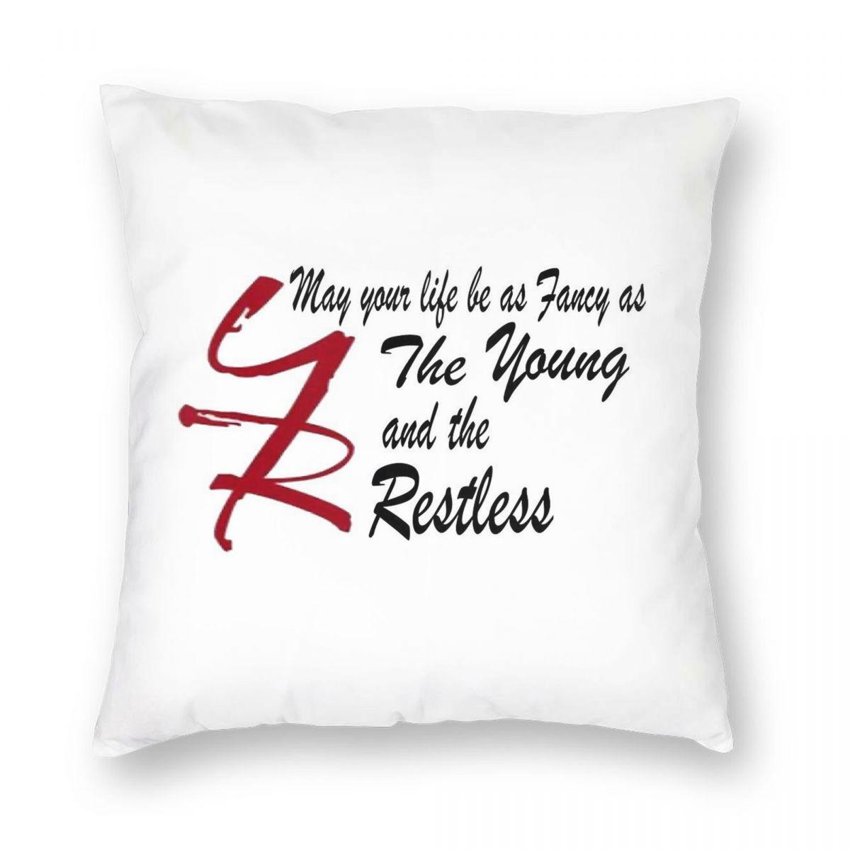 

The Young And The Restless Fancy Square Pillowcase Polyester Linen Velvet Creative Zip Decorative Pillow Case Car Cushion Cover 30x30cm 12x12in