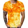 Men's Fashion Casual Loose 3D Cool Printing Round Neck Pullover T-Shirt Top