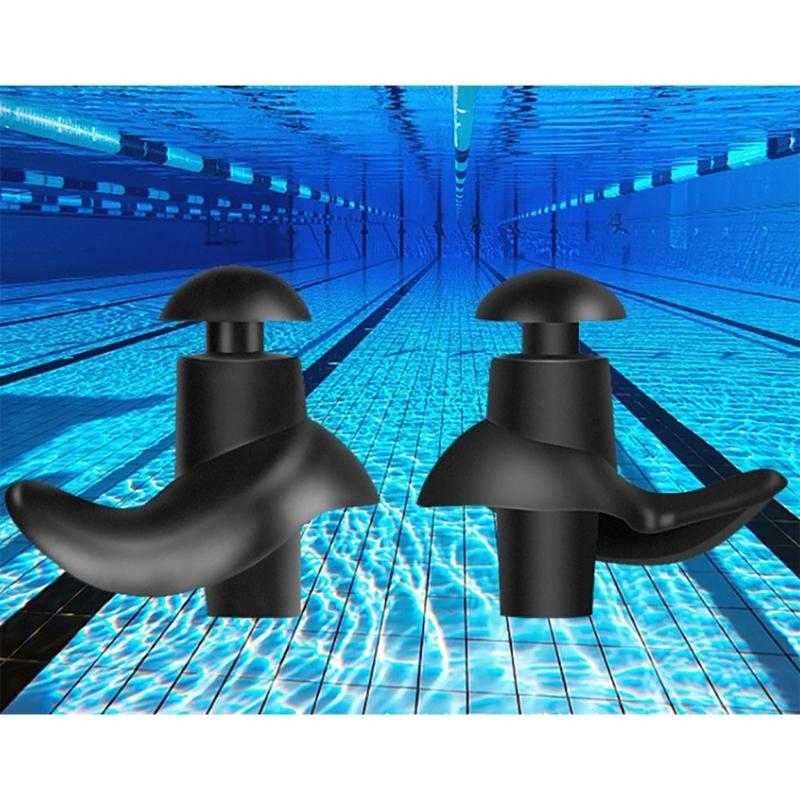 1 Pair Waterproof Swimming Ear Plugs Reusable Silicone Swimmers Earplug Ear Protections Ear Plugs for Showering Swimming