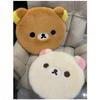 Adorable Rilakkuma Circular Memory Foam Seat Cushion Plush Office Chair Pad Sedentary Support Buttocks Pillow Removable Washable