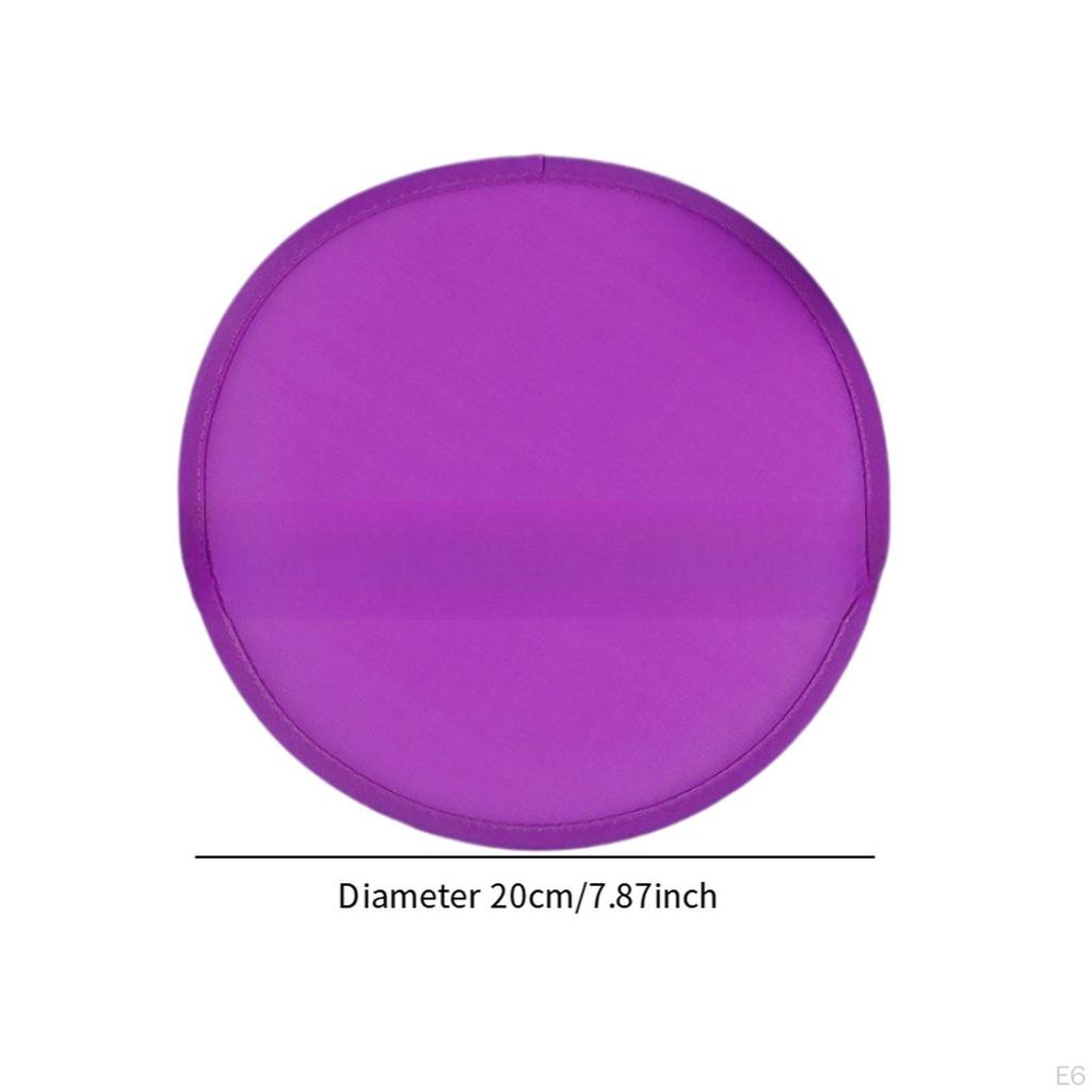 10 Pieces Folding Fan ,Flying Disc Summer, Classic ,Diameter 20 cm, Round Portable for