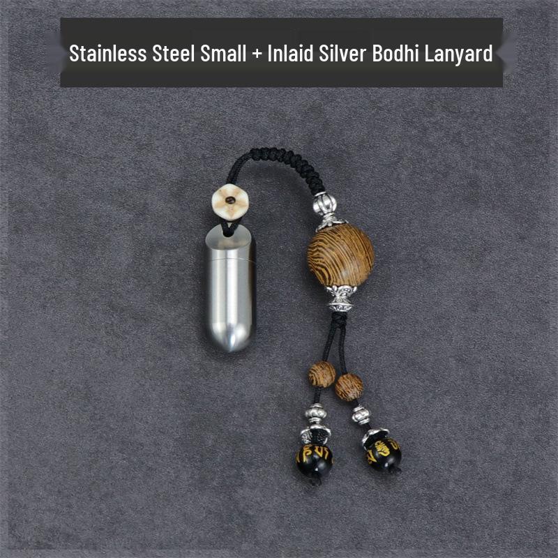 Waterproof Stainless Steel Pill Bottle Capsule - Portable, Moisture-Proof Storage for Outdoor Use