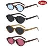 Cycling 1/4pcs Vintage Simple Oval Small Frame Sun Glasses Men Women Street Style Leopard Frame Sunglasses Luxury Brand Eyewear