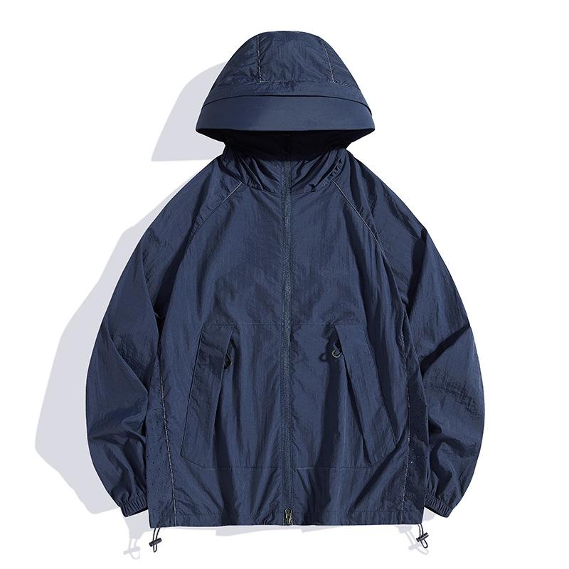 Outdoor Skin Trench Coat Men's Sunscreen Clothing Women's Printing Thin Jacket Waterproof Printing Team Building Clothing
