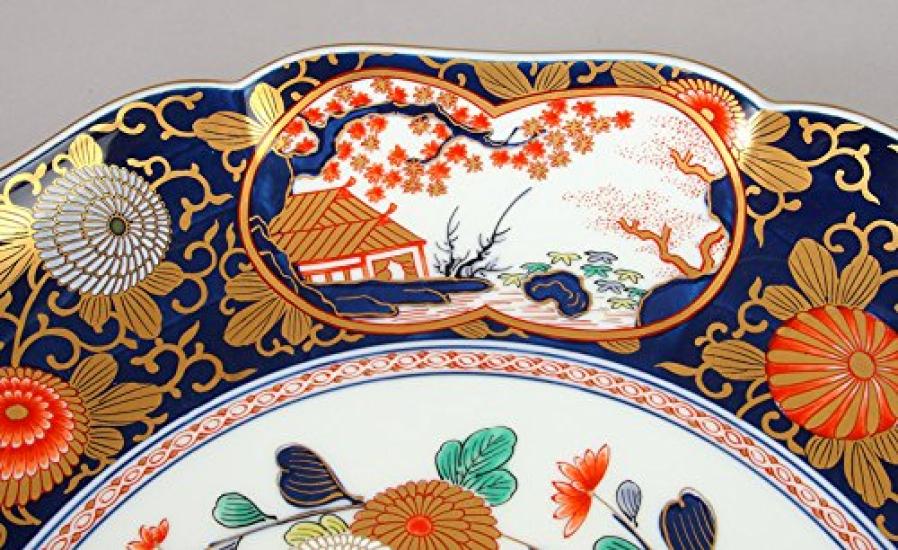 Arita Ware Shobido Main Store Rinpa Old Imari Style Servírovací talíř velký S-3069