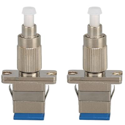 2 Stück FC Stecker auf SC Buchse Adapter FC UPC Stecker auf SC UPC Buchse Singlemode Hybrid Glasfaserverbinder Adapter