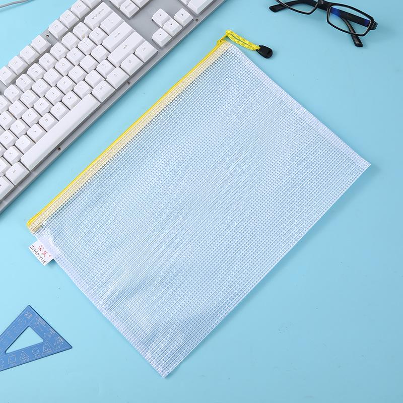 A4 wasserdichte Netz-Reißverschlusstasche: Transparente Schülertasche & Dokumentenaufbewahrung