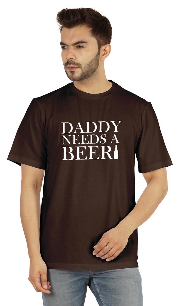 Inkmeso Graphic Tshirt For Men  s   Daddy Needs A Beer   Funny Quotes Dad  s Drinking Tee