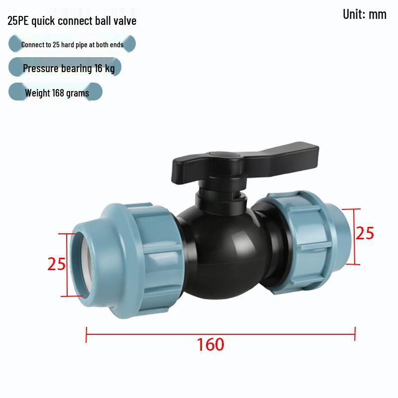Quick Connect PE Pipe Fittings: Live Joint Tee, Elbow, Ball Valve - No Hot Melt Required