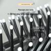 Portable Oval Folding Mirror Comb for Women & Children - Compact Hair Smoothing and Massage Tool