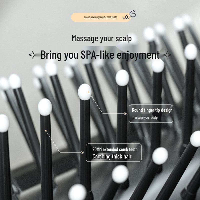 Portable Oval Folding Mirror Comb for Women & Children - Compact Hair Smoothing and Massage Tool