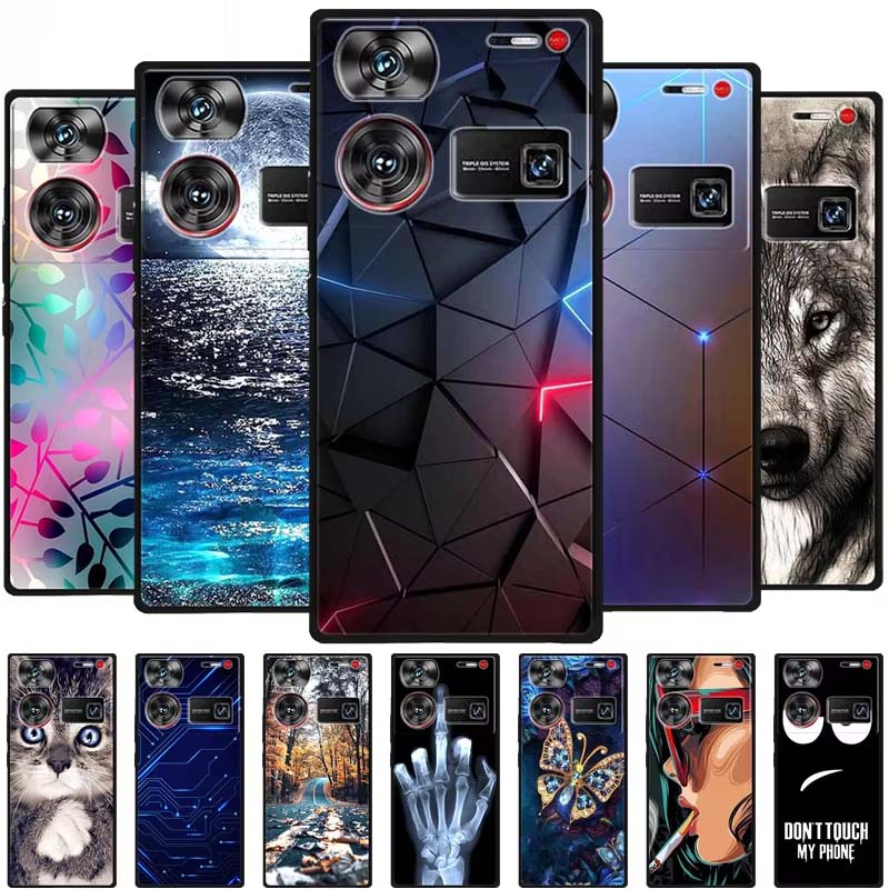 For ZTE Nubia Z60 Ultra Case Animals Soft Silicone TPU Cover Phone Cases For ZTE Nubia Z60Ultra 5G Protective Cool Wolf Coque