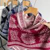Écharpe Couverture Imitation Cachemire pour Bureau Automne Hiver Écharpe Chaude Châle pour Femme Châle Triangulaire