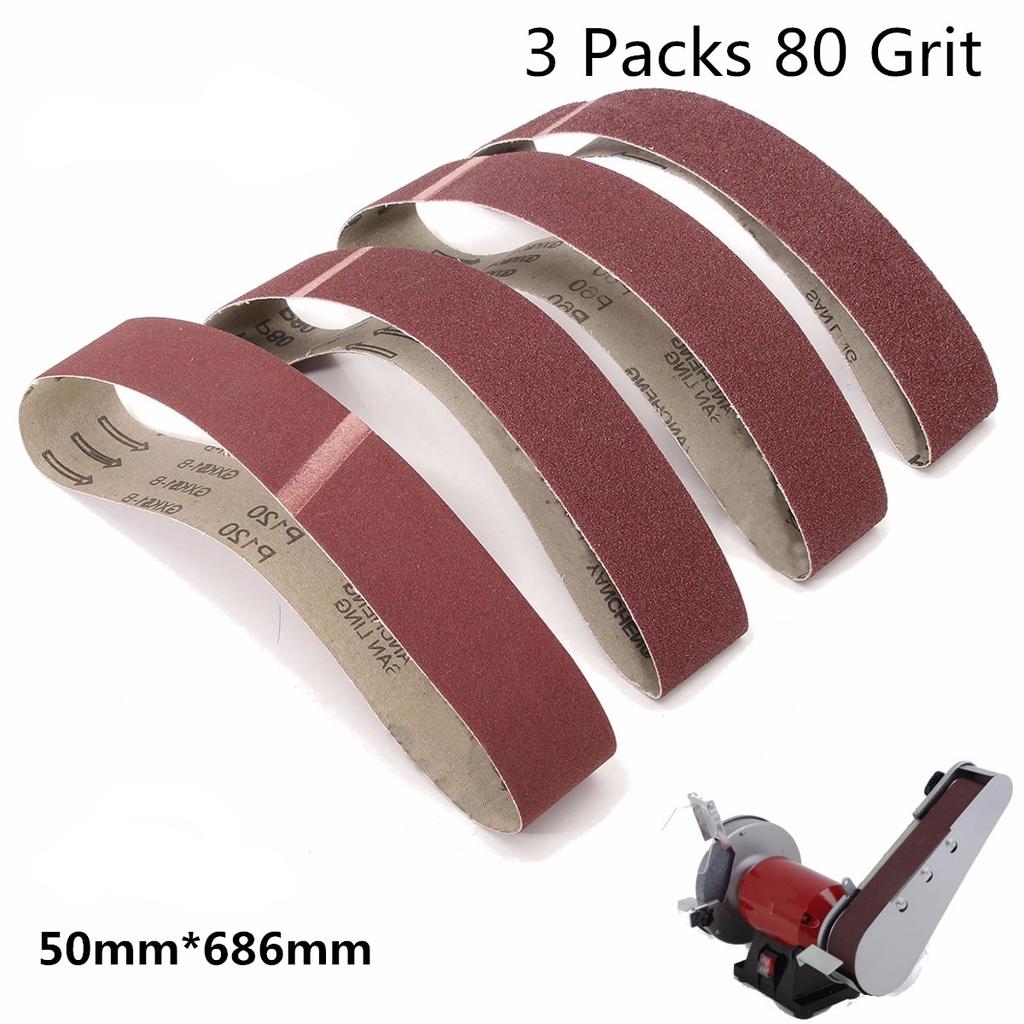 Buy 50mm X 686mm Sanding Belts Grits for Belt Sanders Bench Grinder