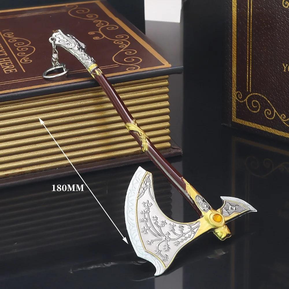 Mini God of War 4 Katana Metal Kratos Athena Sword Blade Olympus Ghost Leviathan Chaos AXE Real Japanese Katana Sabre Anime Toy