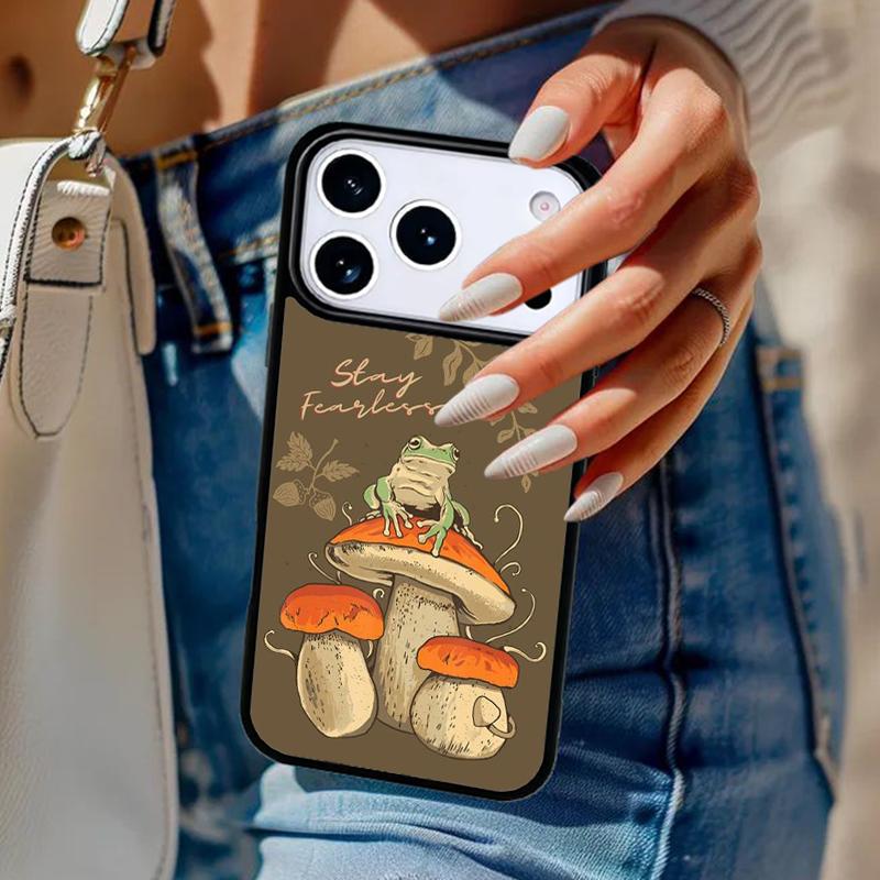 

mushroom frog Phone Case For iPhone 17 Air 14 15 13 12 Max Cover For Apple 16e 11 Pro Max Plus Coque iPhone 15plus