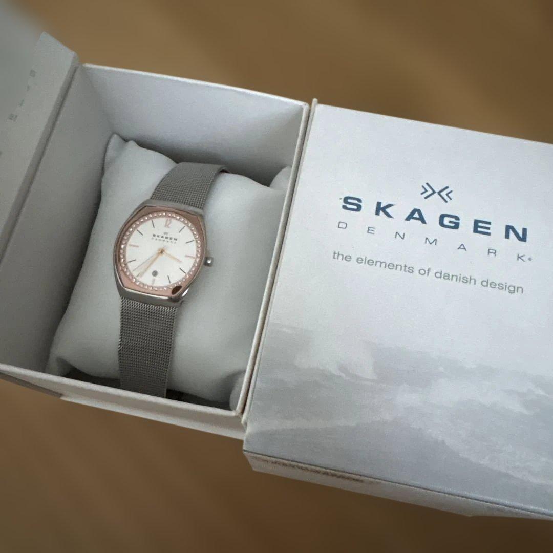 Used SKAGEN analog watch silver skw2051