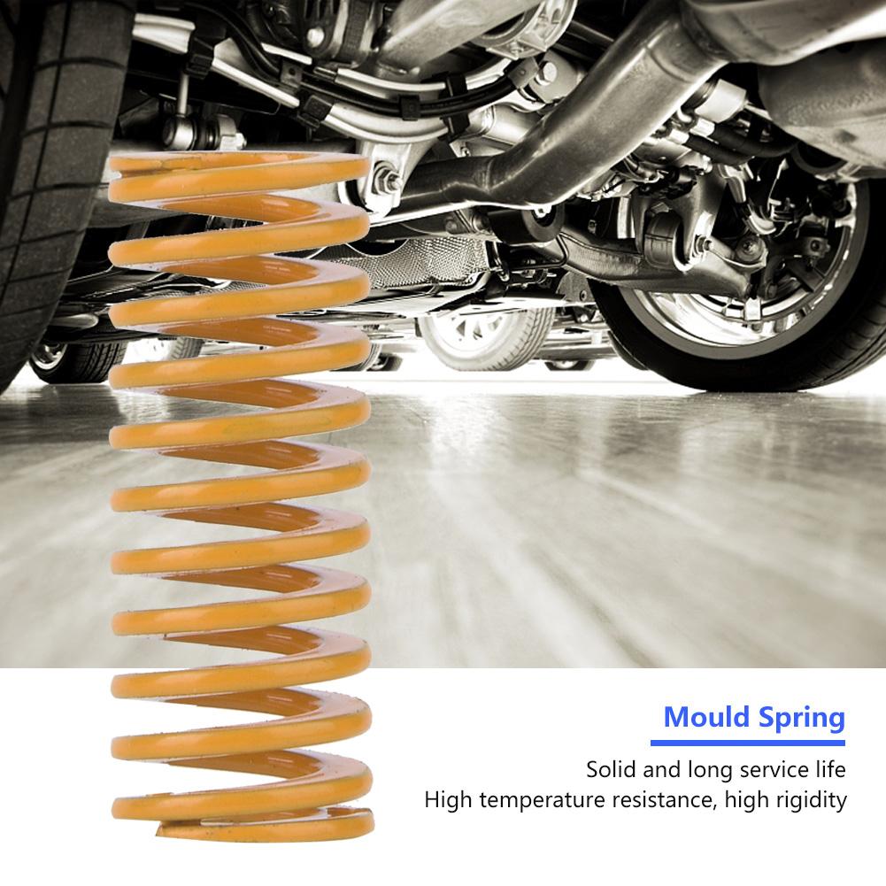 2pcs OD 10mm ID 5mm High Accuracy Steel Yellow Less Light Load Mould Die Spring (TF10*70mm)