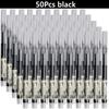 3-100 Pcs Straight Liquid Ball Pen Signature Gel Pen 0.5mm Black Blue Ink School Office Ball Pen School Office Supplies Writing