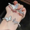 Super Flash Zircon Fritillary Butterfly Opening Bracelet Super Fairy Beautiful Exquisite Fashion Bracelet Light Luxury High-end Jewelry Women