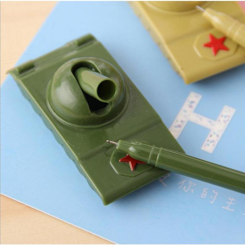 10pcs Tank shaped neutral pen student pen creative table pen ornament office neutral pen