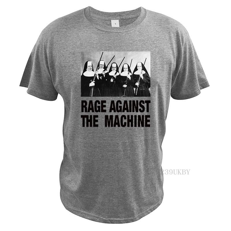 Rage Against The Machine T Shirt Nuns With Guns Tshirt Heavy Metal Rap Music 100% Cotton Breathable Tees Tops