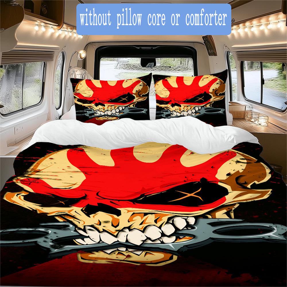 Colorful Five Finger Death Pattern Bedding,Quilt Set Quilt Cover Pillowcase Home Birthday Gift (1*duvet cover+2*pillowcase,without core)ZSJT0917144