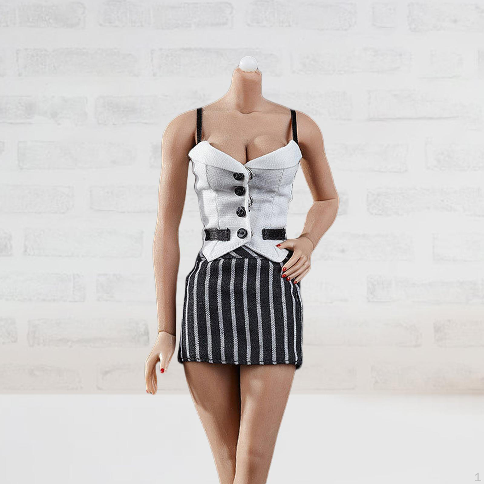 

3 предмета женской одежды в масштабе 1/6, полный комплект для мужской фигурки 12 дюймов белый