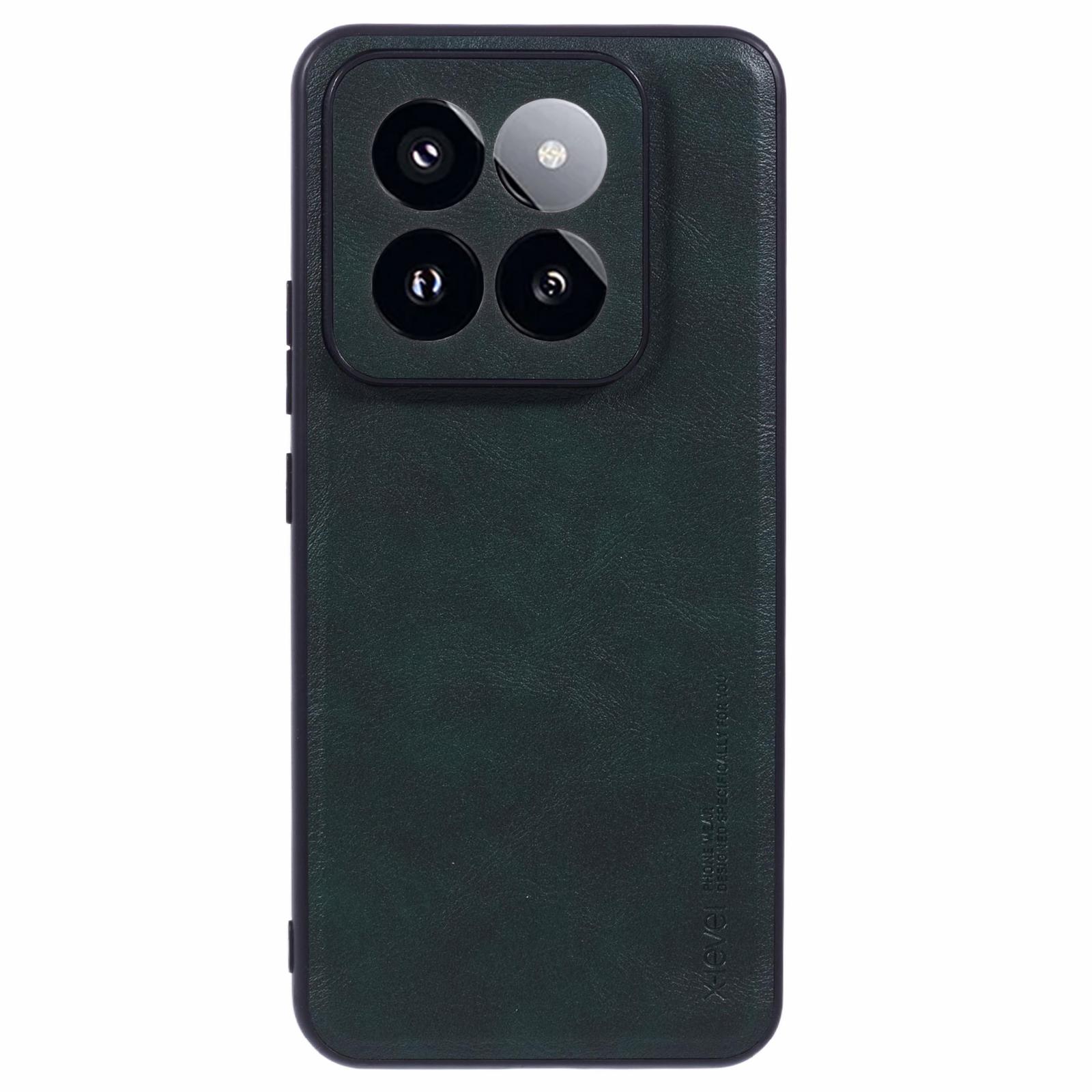 

Серія Bojue-3 Для Xiaomi 14 Pro Тонкий Чохол Шкіра+ПК+ТПУ Гібридна Кришка для Телефону Midnight Green