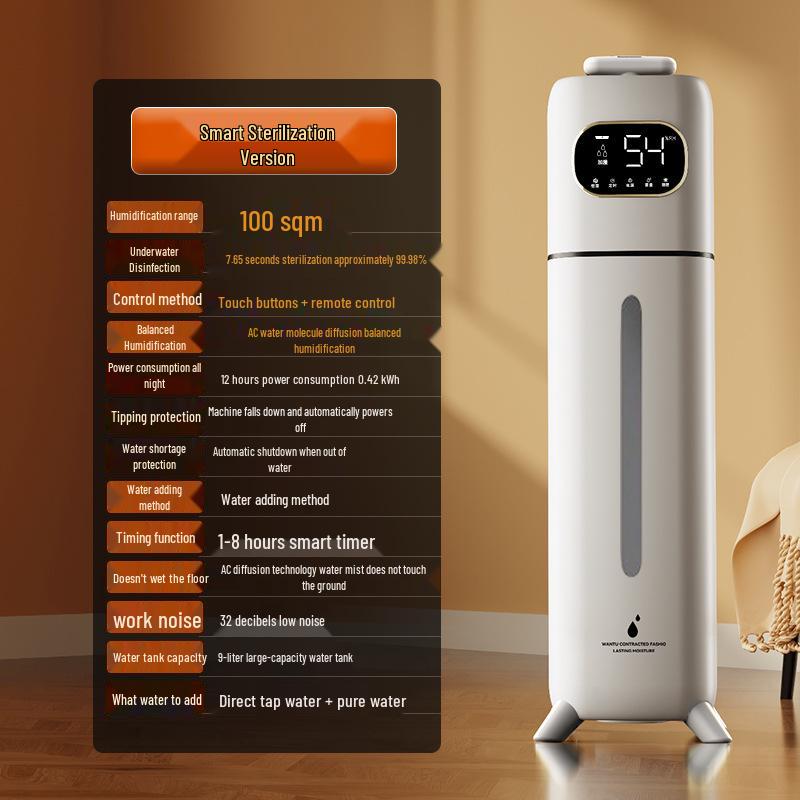 

Large Mist Air Humidifier with Sterilization for Bedroom & Nursery