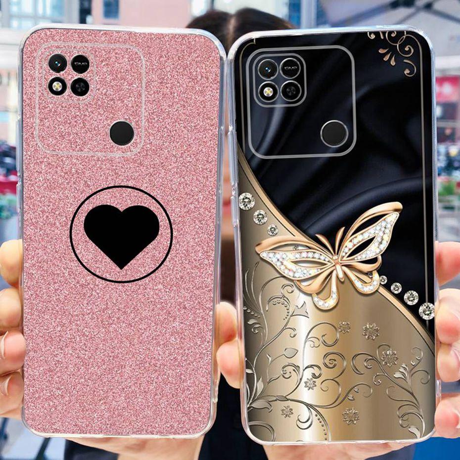 Case For Xiaomi Redmi 10A Cute Flower Cat Painted Phone Bumper For Redmi 10A 4G Redmi10A Soft Silicone TPU Back Cover