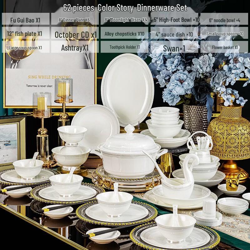 Ru Han Jingdezhen Bone China Dinnerware Set
