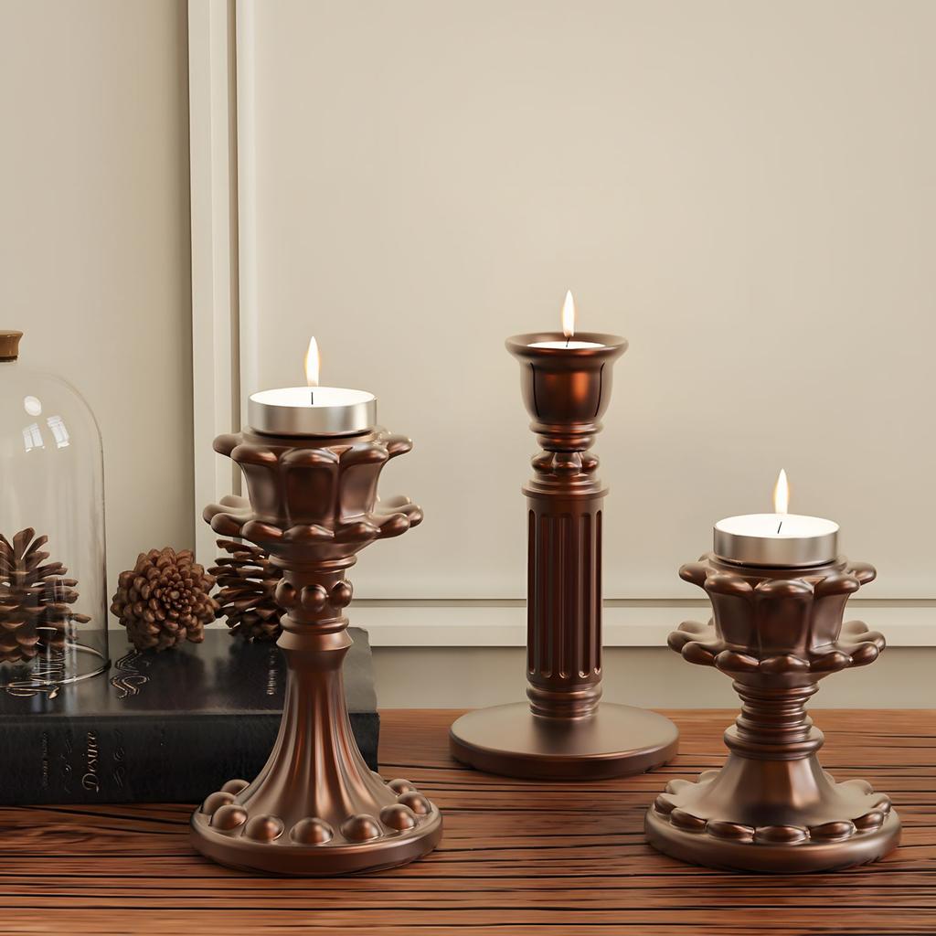 DIY Drip Mold European Retro Candle Holder Base Silicone Mold Aroma Candle Candlestick Silicone Mold Festival Home Decoration